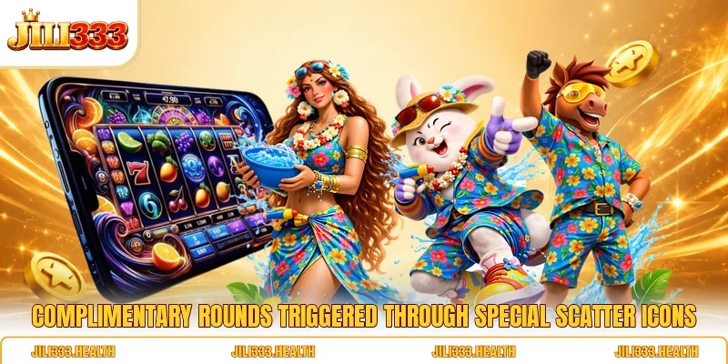Complimentary rounds triggered through special scatter icons Complimentary rounds triggered through special scatter icons