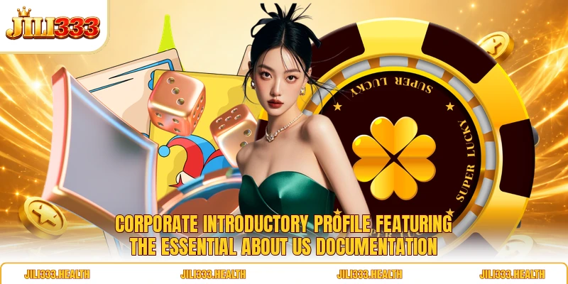 Corporate introductory profile featuring the essential about us documentation