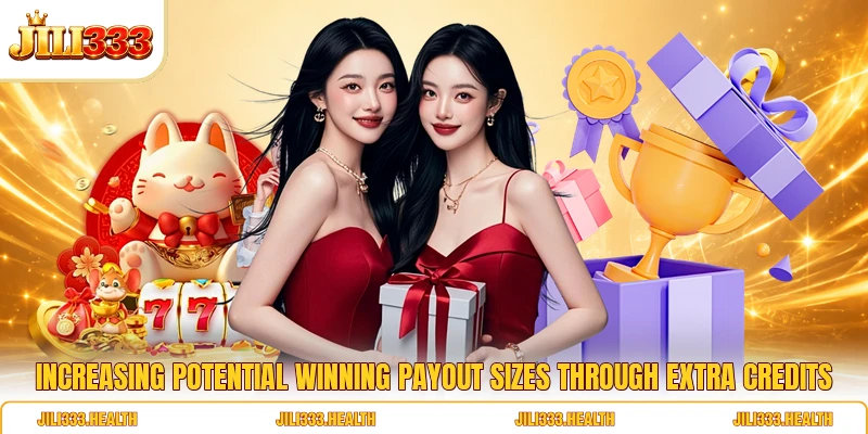 Increasing potential winning payout sizes through extra credits
