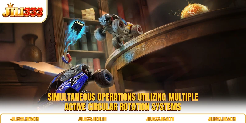Simultaneous operations utilizing multiple active circular rotation systems