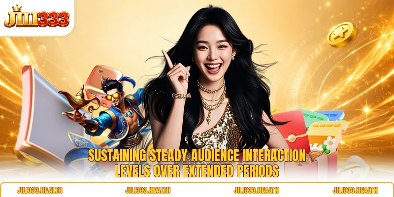 Sustaining steady audience interaction levels over extended periods Sustaining steady audience interaction levels over extended periods