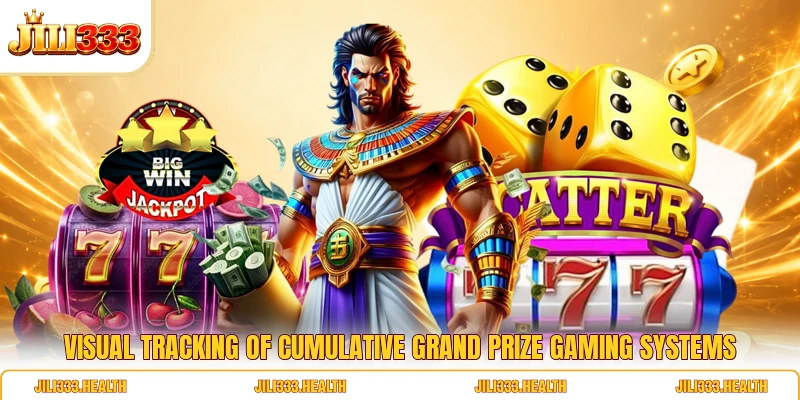 Visual tracking of cumulative grand prize gaming systems